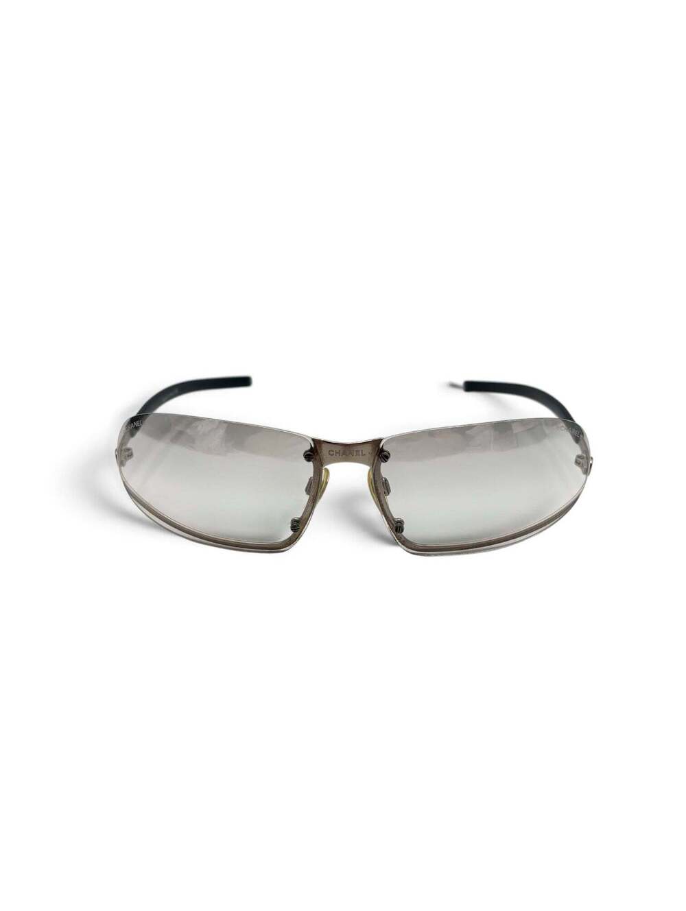 Chanel 4060 C.194/6I Rimless Gradient Shield Sunglasses 2000s
